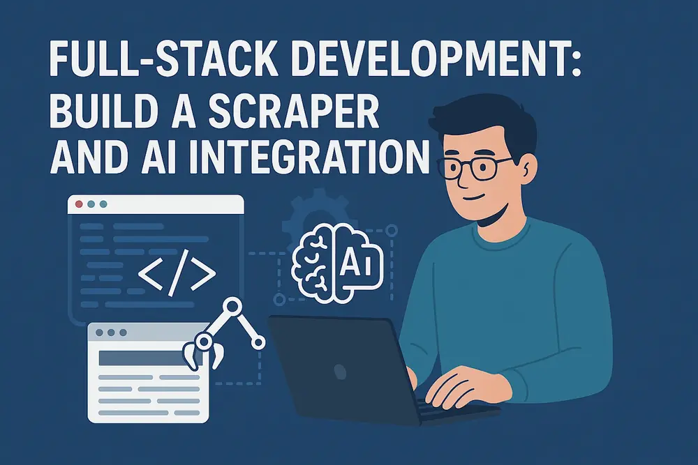Cover image for the LeadForce360 scraping, data pipeline and AI automation work.